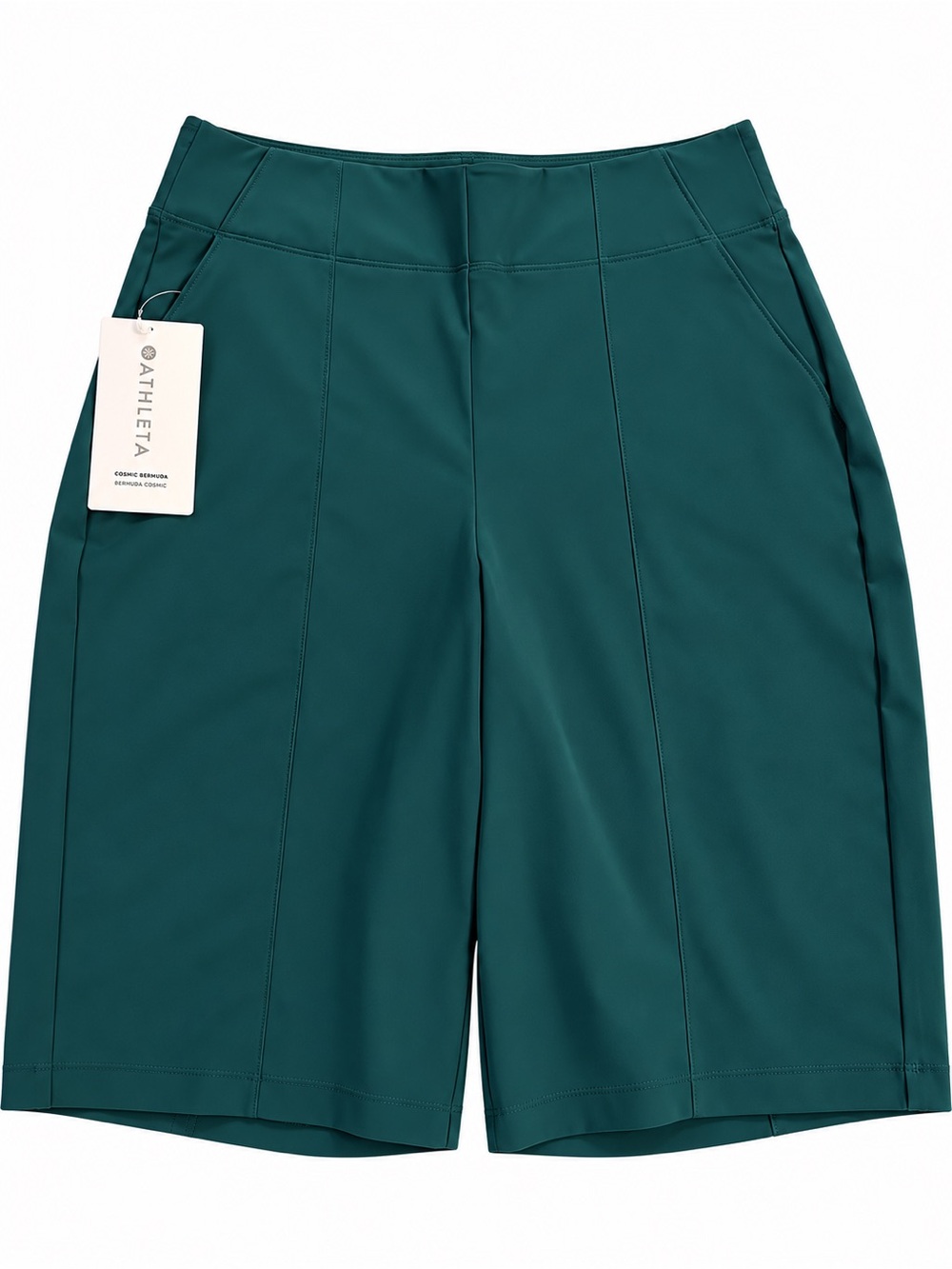 Athleta Forest Green High-Waist Bermuda Shorts NWT size 10